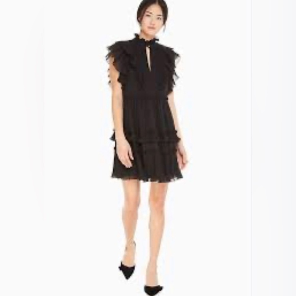 Bebe black lace satin party cocktail wedding homecoming mini dress size XS